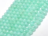 Jade Beads, Light Green, 6mm Faceted Round-Gems: Round & Faceted-BeadDirect