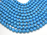 Howlite Turquoise Beads, Blue, 12mm Round Beads-Gems: Round & Faceted-BeadDirect