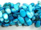 Mother of Pearl Beads, Blue Shell, Top Drilled Free Form, (9-11)mmx(12-20)mm-Pearls & Glass-BeadDirect