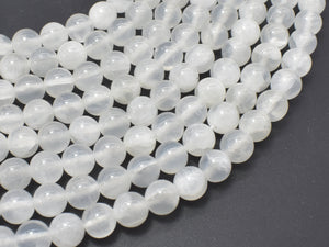 Selenite, Gypsum, 8mm (8.3mm) Round Beads-Gems: Round & Faceted-BeadDirect