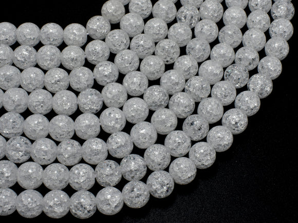Crackle Clear Quartz Beads, 8mm Round Beads-Gems: Round & Faceted-BeadDirect