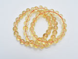 Citrine Beads, Approx. 8mm Round Beads, 7-7.5 Inch-Gems: Round & Faceted-BeadDirect