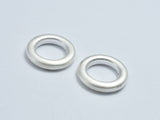 2pcs Matte 925 Sterling Silver Ring, 13mm-BeadDirect