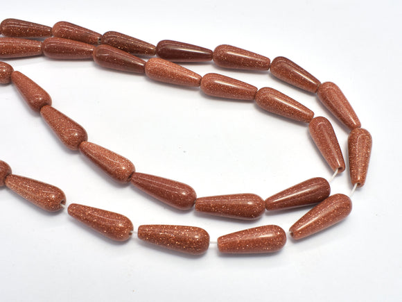 Goldstone Beads, 6x16mm Teardrop Beads-BeadDirect