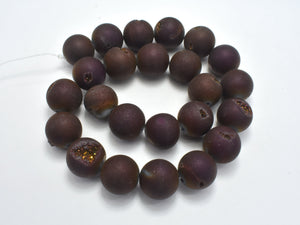 Druzy Agate Beads, Geode Beads-Purple, 16mm Round Beads-BeadDirect