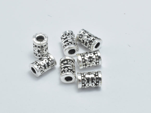 10pcs 925 Sterling Silver Beads-Antique Silver, 3x4.8mm Tube Beads-Metal Findings & Charms-BeadDirect