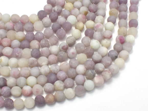 Matte Lilac Jasper Beads, Pink Tourmaline Beads, 6mm (6.3mm)-Gems: Round & Faceted-BeadDirect