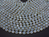 Blue Chalcedony Agate Beads, 8mm Faceted Prism Double Point Cut-Gems: Round & Faceted-BeadDirect