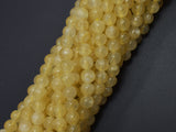 Yellow Selenite, Gypsum, 6mm (6.6mm), Round-BeadDirect