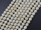 Ivory Jade Beads, 8mm (8.3mm)-Gems: Round & Faceted-BeadDirect