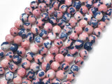 Rain Flower Stone, Pink, Gray, 6mm Round Beads-Gems: Round & Faceted-BeadDirect