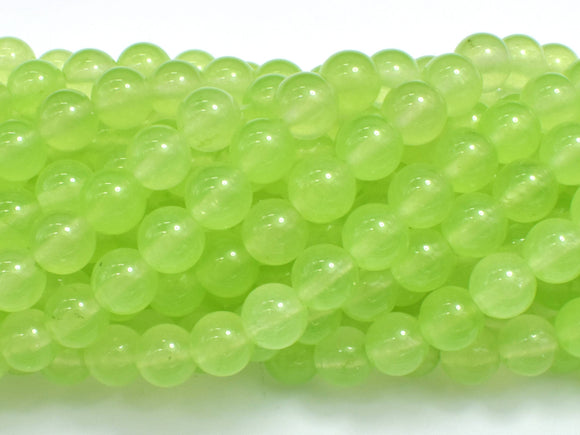 Jade - Light Green, 8mm (8.2mm) Round-Gems: Round & Faceted-BeadDirect