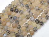 Matte Dragon Vein Agate Beads, Black & White, 8mm Round Beads-Agate: Round & Faceted-BeadDirect