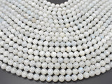 White Rainbow Moonstone Beads, 8mm (8.5mm) Round Beads-BeadDirect
