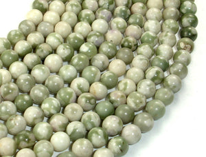 Peace Jade Beads, Round, 6mm (6.6mm)-BeadDirect