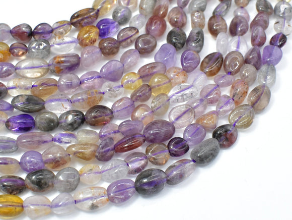 Super Seven Beads, Cacoxenite Amethyst, Approx 6x7mm Nugget Beads-Gems: Nugget,Chips,Drop-BeadDirect