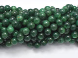 Green Mica Muscovite in Fuchsite, 8mm, Round-BeadDirect