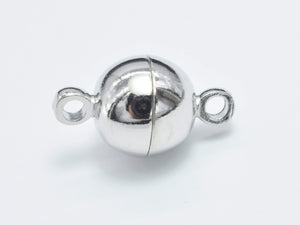 10pcs 8mm Magnetic Ball Clasp-Silver, Plated Brass-Metal Findings & Charms-BeadDirect