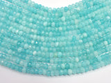 Jade - Sea Blue 4x6mm Faceted Rondelle, 14.5 Inch-BeadDirect