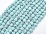 Turquoise Howlite-Light Blue, 6mm Round Beads-Gems: Round & Faceted-BeadDirect