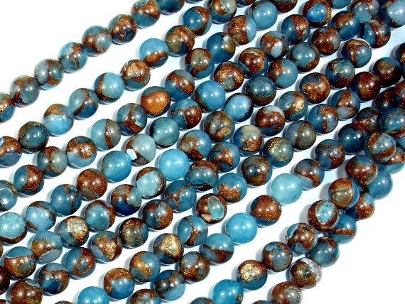 Mosaic Stone Beads, Round, 6mm Beads-Gems: Round & Faceted-BeadDirect