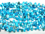 Mother of Pearl Beads, Blue Shell, Top Drilled Free Form, (9-11)mmx(12-20)mm-Pearls & Glass-BeadDirect