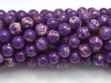 Impression Jasper-Purple, 8mm (8.5mm) Round-Gems: Round & Faceted-BeadDirect