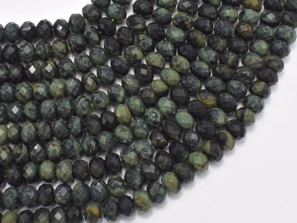 Kambaba Jasper, Green Stromatolite Jasper, 4.8x6.5mm Faceted-Gems:Assorted Shape-BeadDirect