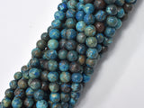 Blue Calsilica Jasper Beads, 6mm (6.7mm) Round Beads-BeadDirect