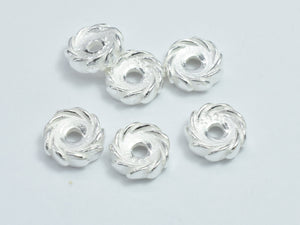 10pcs 925 Sterling Silver Beads, 5.8mm Spacer Beads, 5.8x1.9mm-BeadDirect
