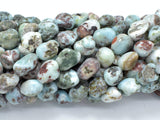 Larimar, Approx 6x8mm Nugget Beads, 16 Inch-Gems: Nugget,Chips,Drop-BeadDirect