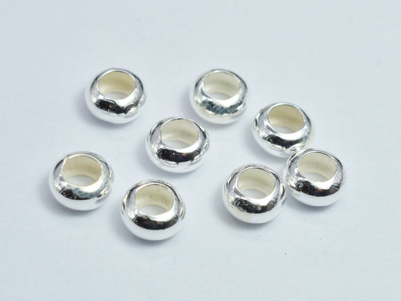 10pcs 925 Sterling Silver 6mm Rondelle Spacer Beads-BeadDirect