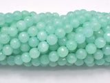 Jade Beads, Light Green, 6mm Faceted Round-Gems: Round & Faceted-BeadDirect