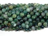 Moss Agate Beads, 6mm Faceted Round Beads, 15 Inch-Gems: Round & Faceted-BeadDirect