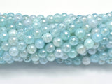 Mystic Coated Agate-Light Blue, 6mm Faceted Round-Agate: Round & Faceted-BeadDirect
