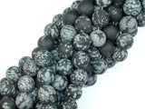 Matte Snowflake Obsidian, 10mm, Round Beads-BeadDirect