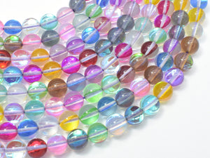 Mystic Aura Quartz-Multi Color, 8mm (8.5mm) Round-Gems: Round & Faceted-BeadDirect