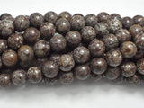 Brown Snowflake Obsidian Beads, Round, 10mm-BeadDirect