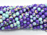 Impression Jasper-Blue & Purple 6mm Round-BeadDirect