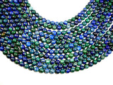 Azurite Malachite Beads, Round, 6mm (6.5mm)-Gems: Round & Faceted-BeadDirect