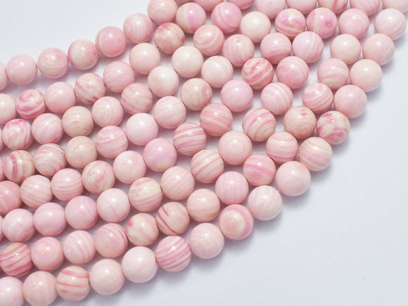 Pink Queen Conch Shell 8mm Round-BeadDirect