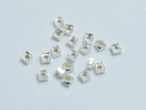 Approx. 100pcs 925 Sterling Silver 1.7x1.7mm Square Spacer-BeadDirect