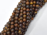 Tiger Iron, 6mm, Round Beads, 15.5 Inch-BeadDirect