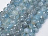 Genuine Aquamarine Beads, 10mm Round Beads-Gems: Round & Faceted-BeadDirect