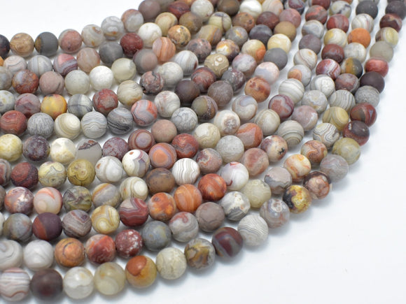 Matte Mexican Crazy Lace Agate Beads, 6mm Round Beads-Gems: Round & Faceted-BeadDirect