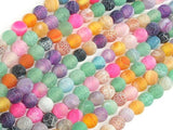 Frosted Matte Agate - Multi Color, 6mm Round Beads-Gems: Round & Faceted-BeadDirect