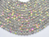 Matte Mystic Aura Quartz-Rainbow, 6mm (6.3mm) Round-Gems: Round & Faceted-BeadDirect