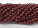 Strawberry Quartz, Lepidocrocite, 6mm Round-Gems: Round & Faceted-BeadDirect