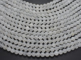 White Jade Beads, Round, 6mm (6.4mm), 15 Inch-BeadDirect