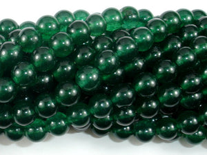 Jade Beads, Emerald, 8mm Round Beads-Gems: Round & Faceted-BeadDirect